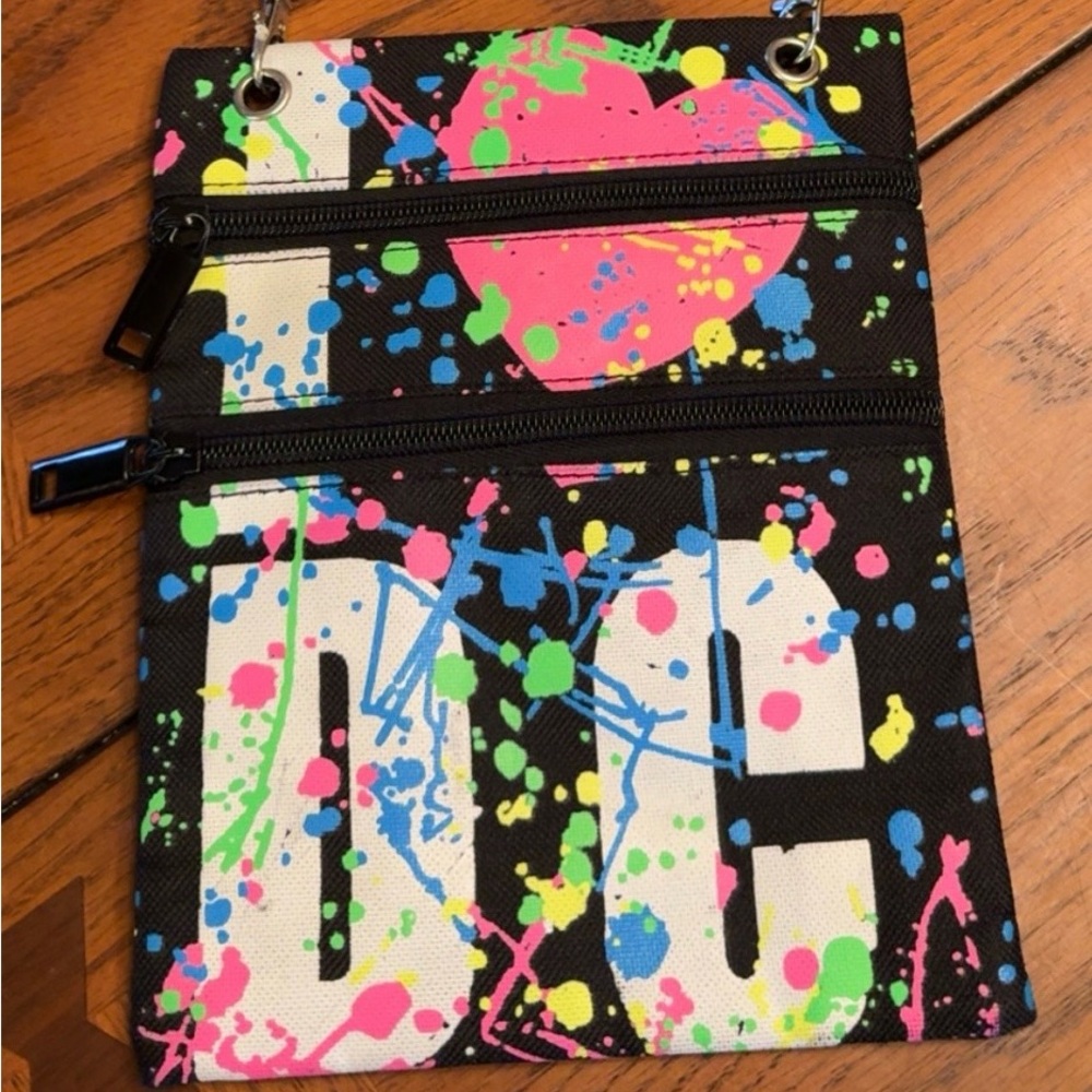 I Love DC Colorful Splatter Crossbody Bag